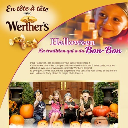 Newsletter Halloween pour Werther's