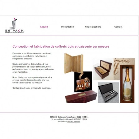 Es Pack, site web responsive by Vincent Desbois