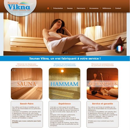 Un site mobile-friendly pour les Saunas VIKNA