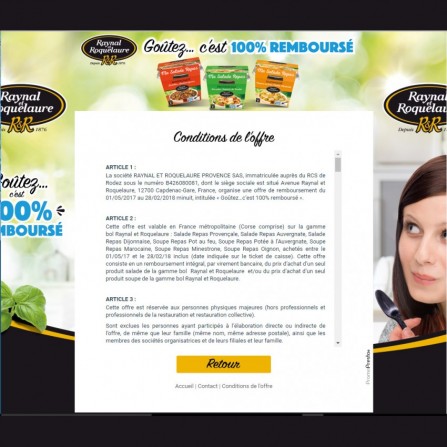 Offre de remboursement pour Raynal & Roquelaure