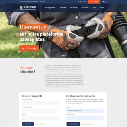 Plate-forme Husqvarna dédiée aux paysagistes