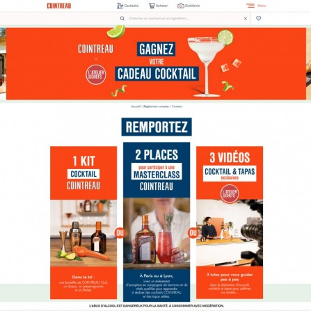 Site jeu pour la marque Cointreau